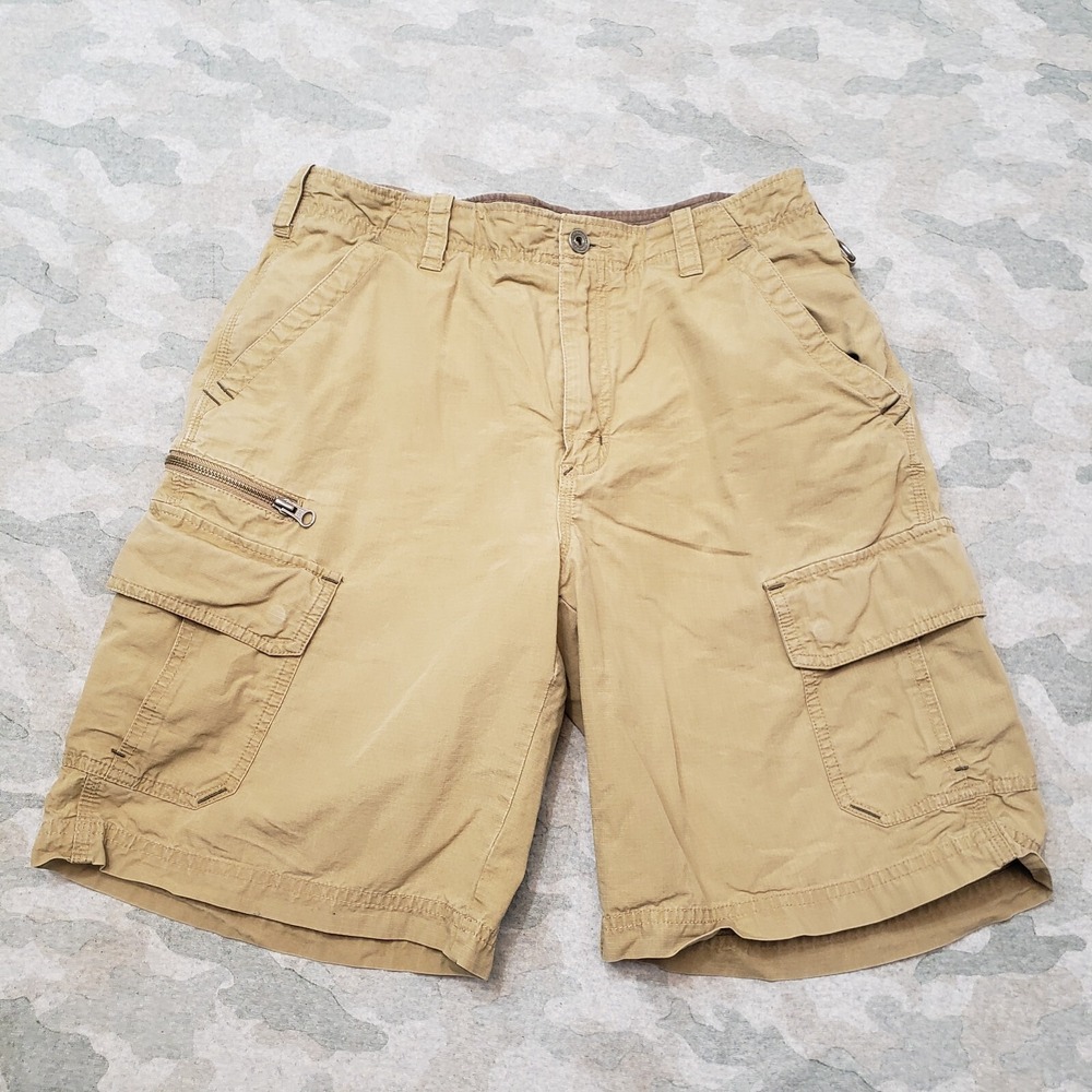REI Shorts Mens 32 Brown Cargo Pockets Outdoors Bermuda Hiking Camp Travel